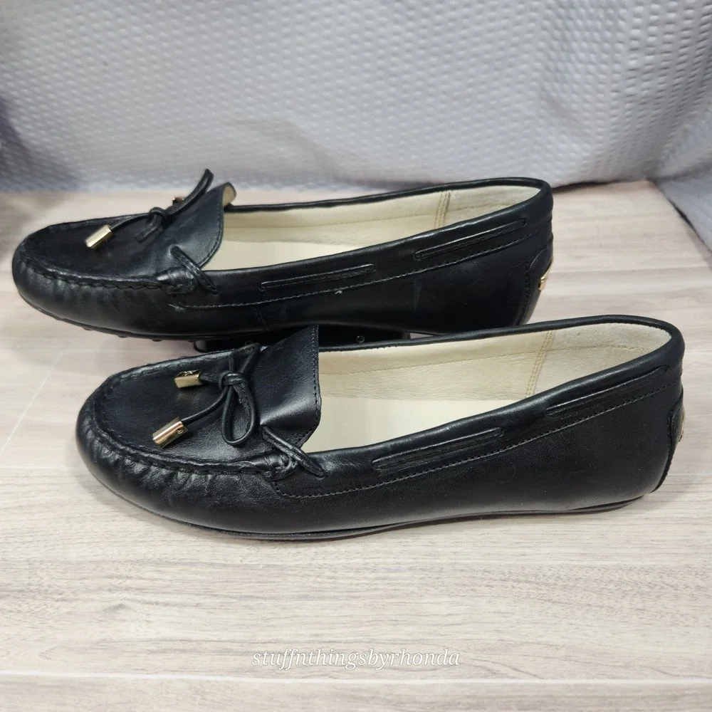 New‎ Without Box Michael Kors Daisy Moc Flats Black Loafers Ladies Flats Sz 7M